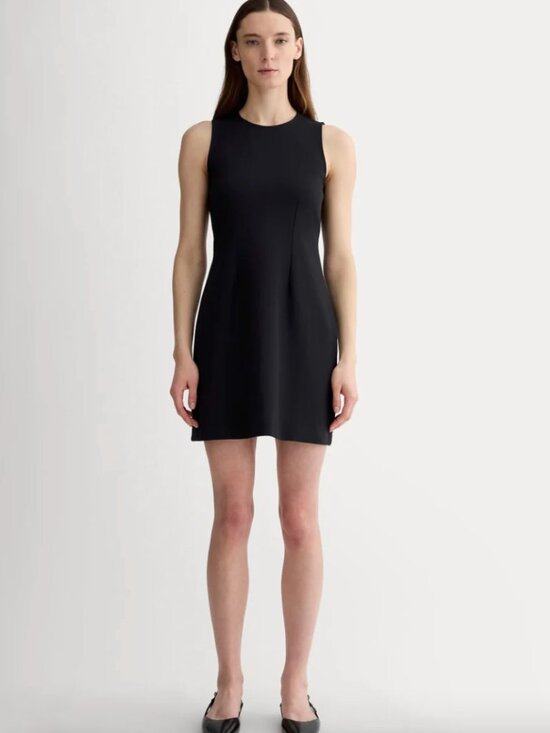 Everlane Dresses & Skirts - NWT Everlane The Dream ‘90s Shift Dress LBD Mini Sleeveless Stretchy Size L